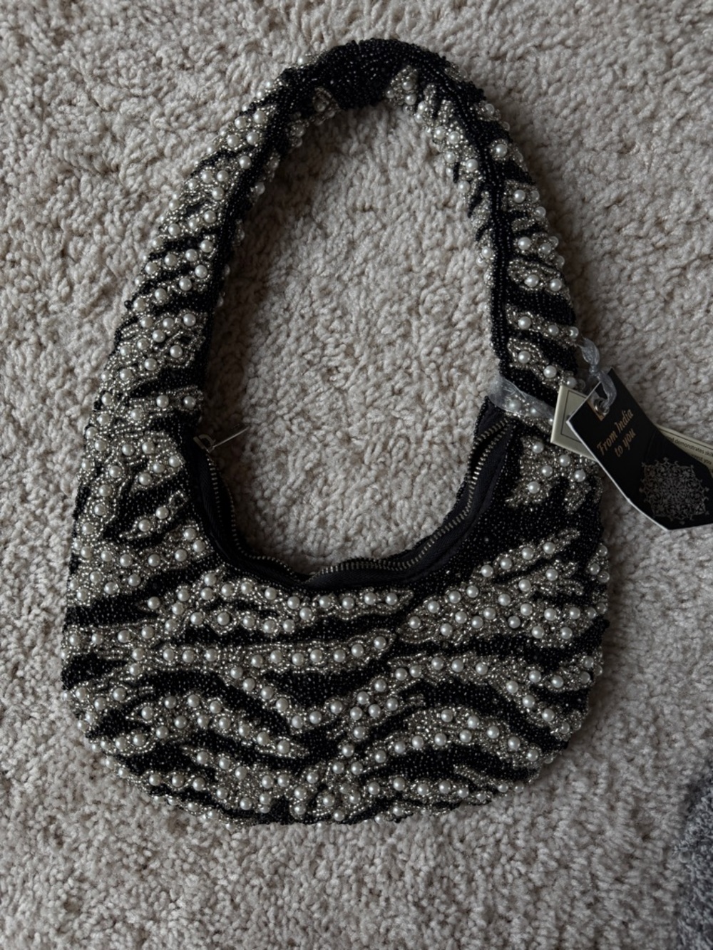 BEADED SHOULDER BAG
